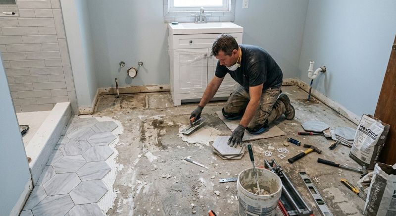 Bathroom Floor Replacement in Katy, TX